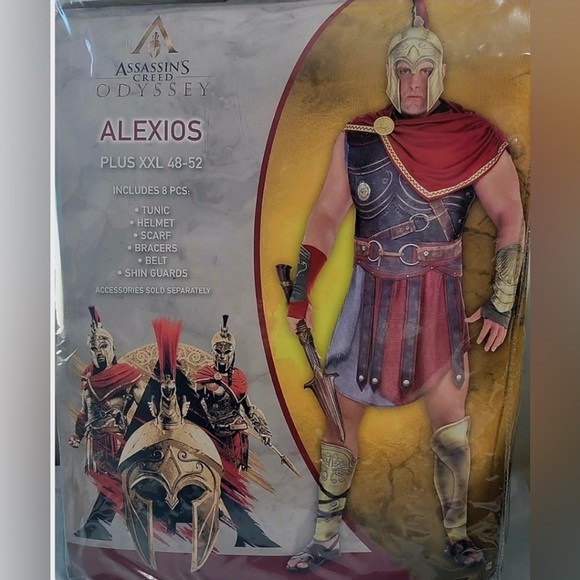 Alexios Halloween Costume for Men, Assassin's Creed, Plus Size, with Accessories - Picture 3 of 5